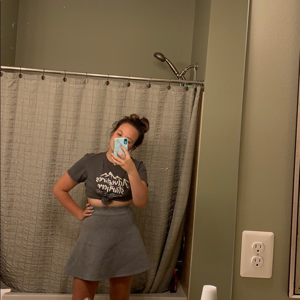 Home made grey skater skirt!